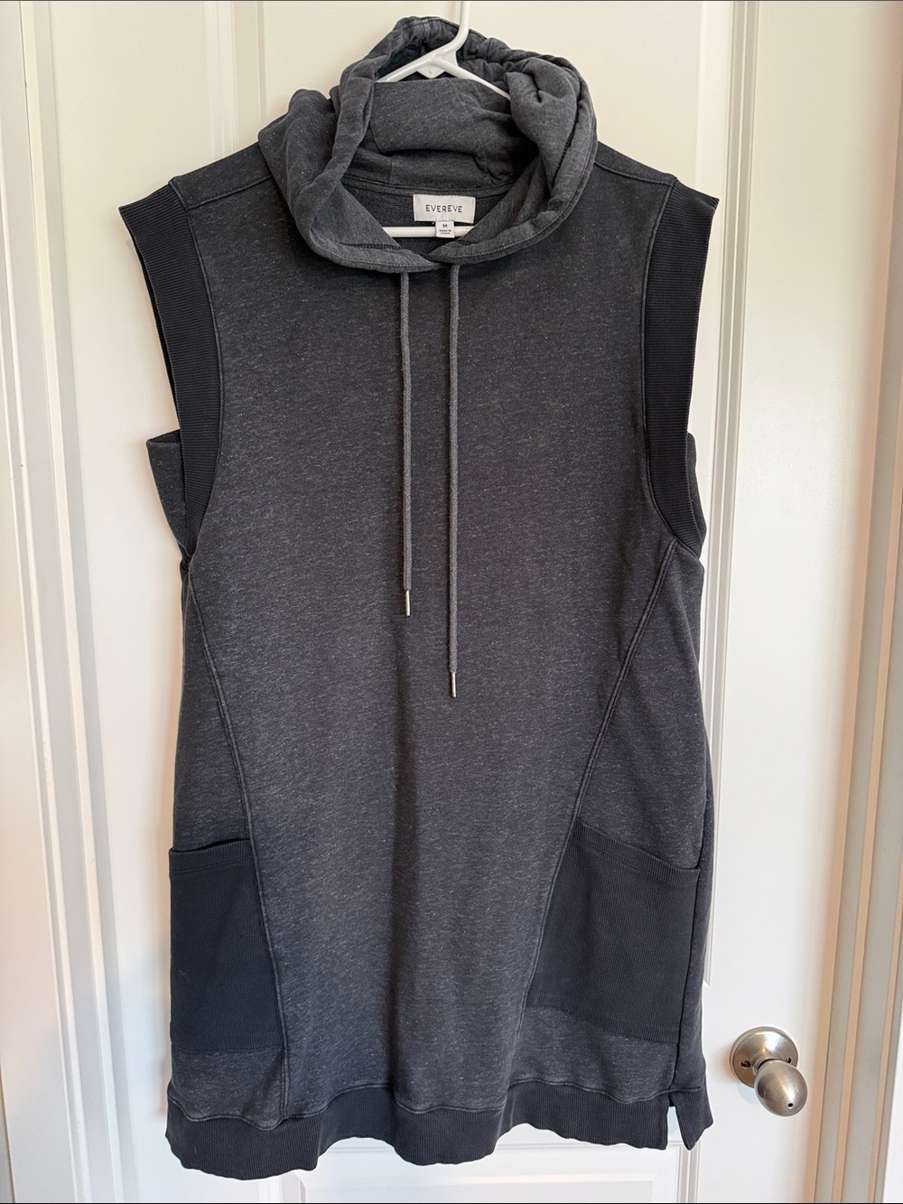 EVEREVE Sleeveless Hooded Dress - Charcoal Gray